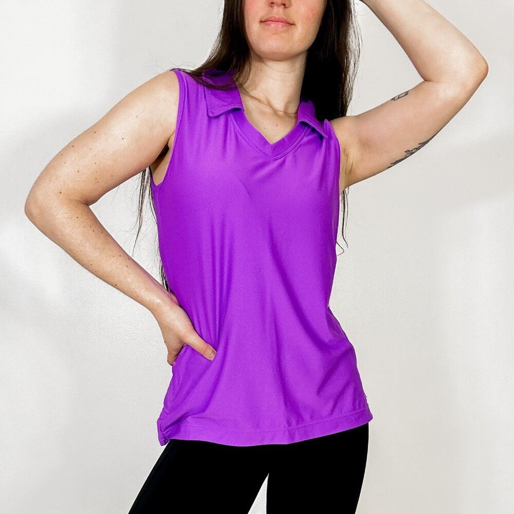 *Mondetta Purple Sleeveless Golf Shirt